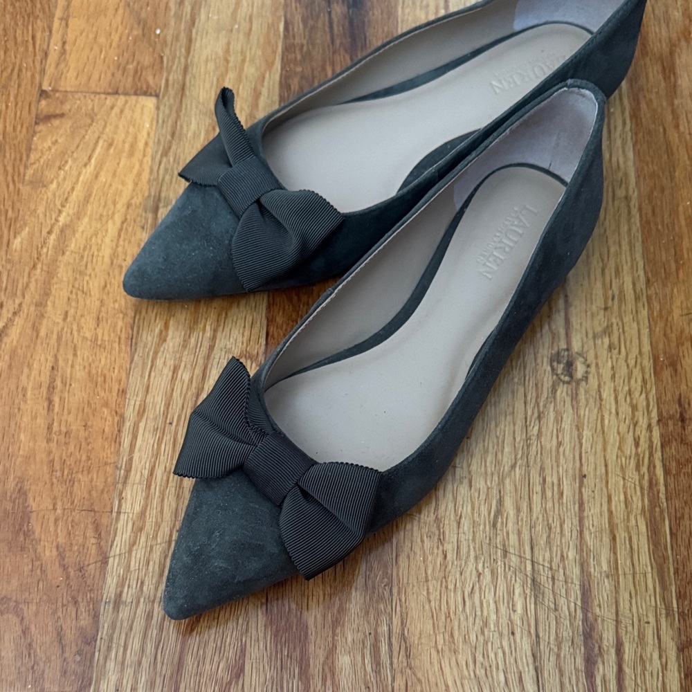 Lauren Ralph Lauren Suede Flats with Bows